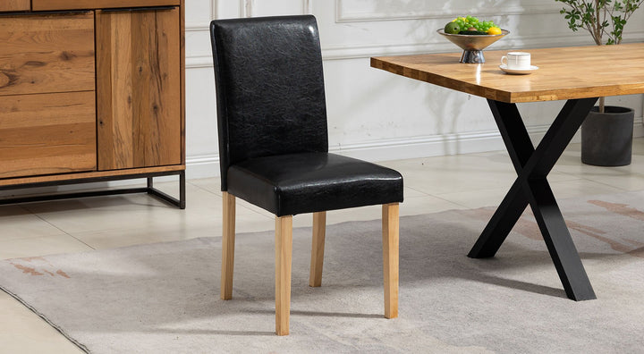 Maiolo Vegan Leather Pair Of Dining Chairs