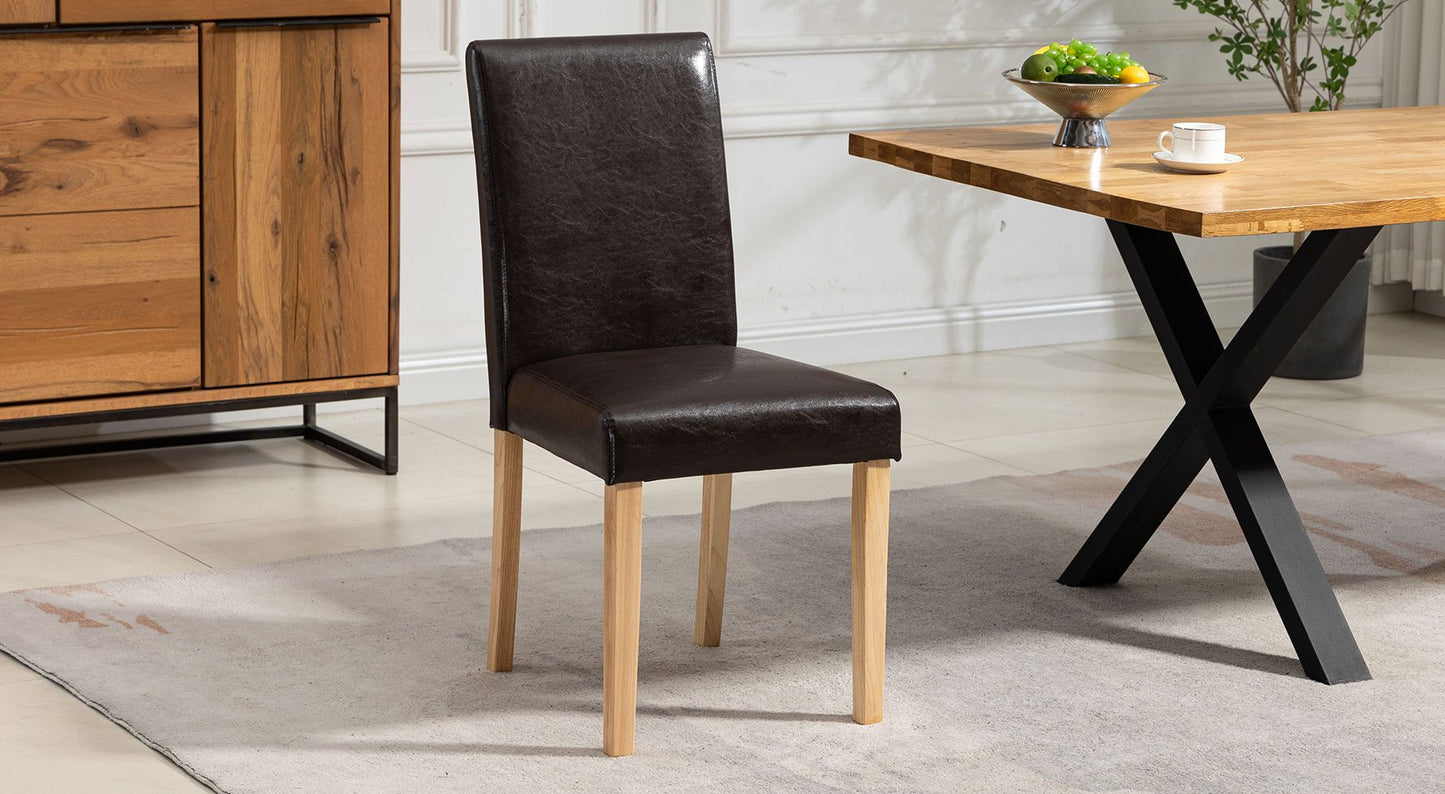 Maiolo Vegan Leather Pair Of Dining Chairs