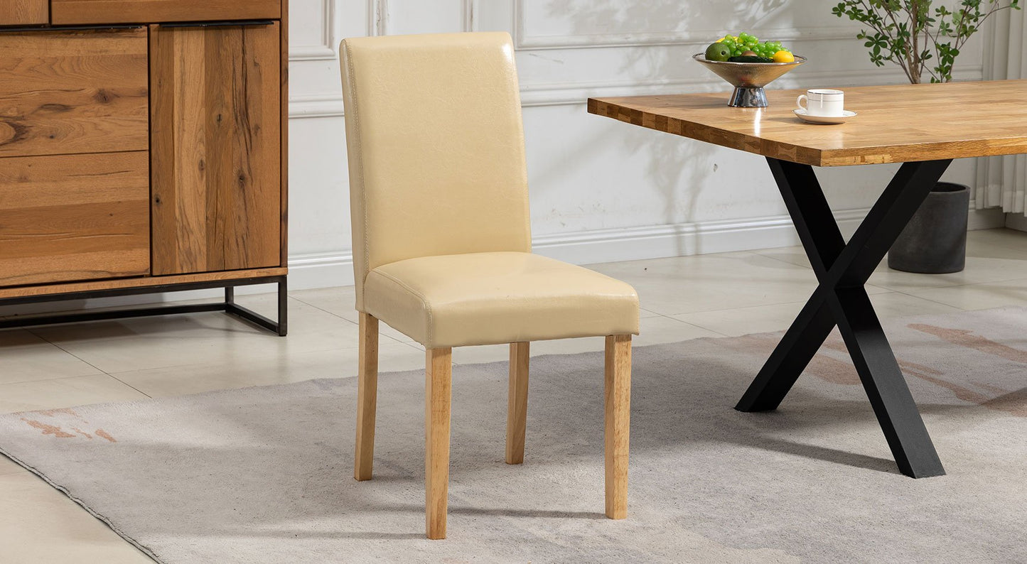 Maiolo Vegan Leather Pair Of Dining Chairs