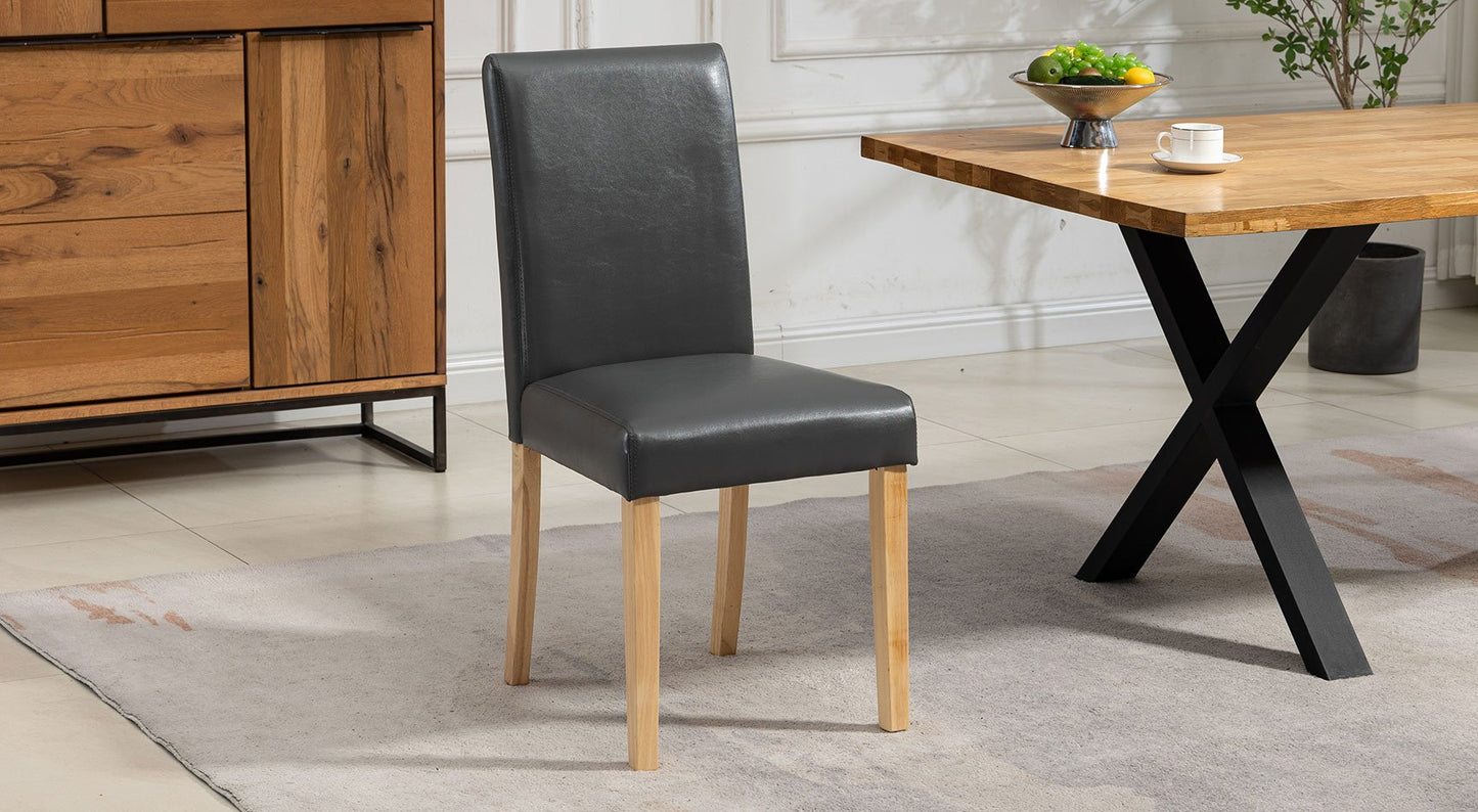 Maiolo Vegan Leather Pair Of Dining Chairs