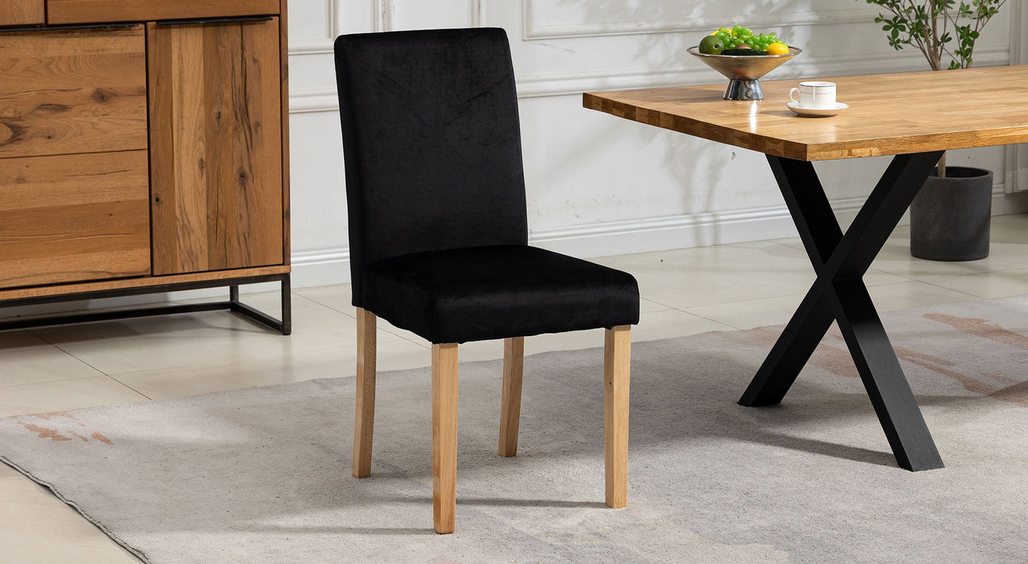 Maiolo Velvet Pair Of Dining Chairs