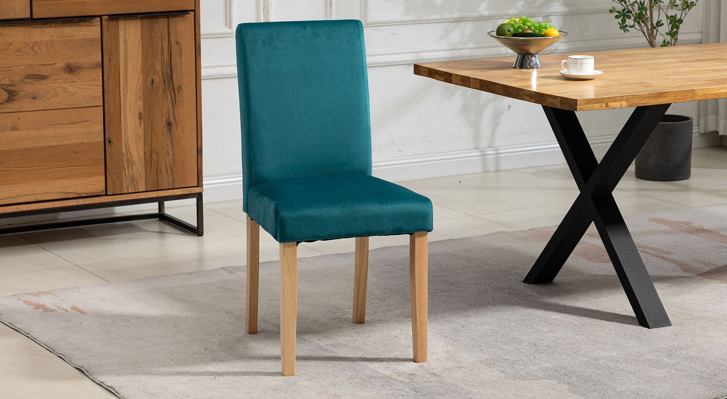 Maiolo Velvet Pair Of Dining Chairs