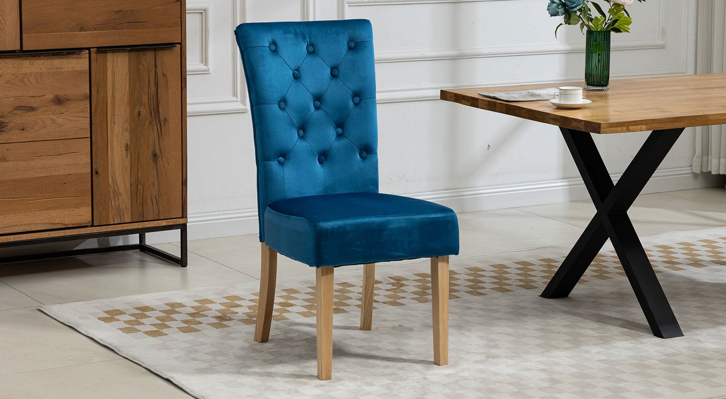 Pienza Velvet Pair Of Dining Chairs