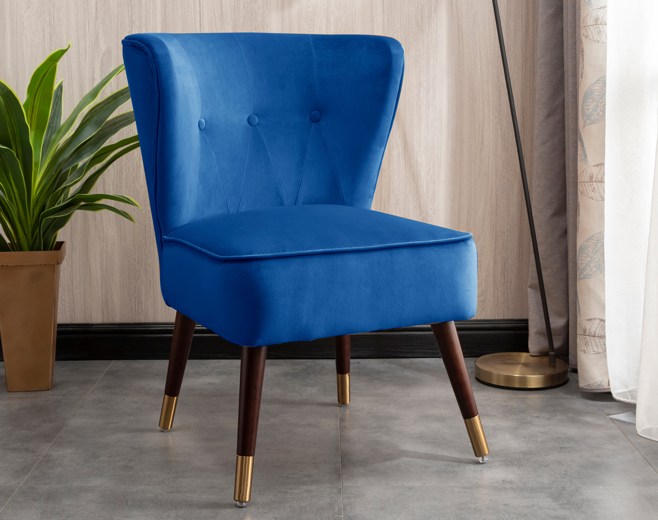 electric blue accent chair