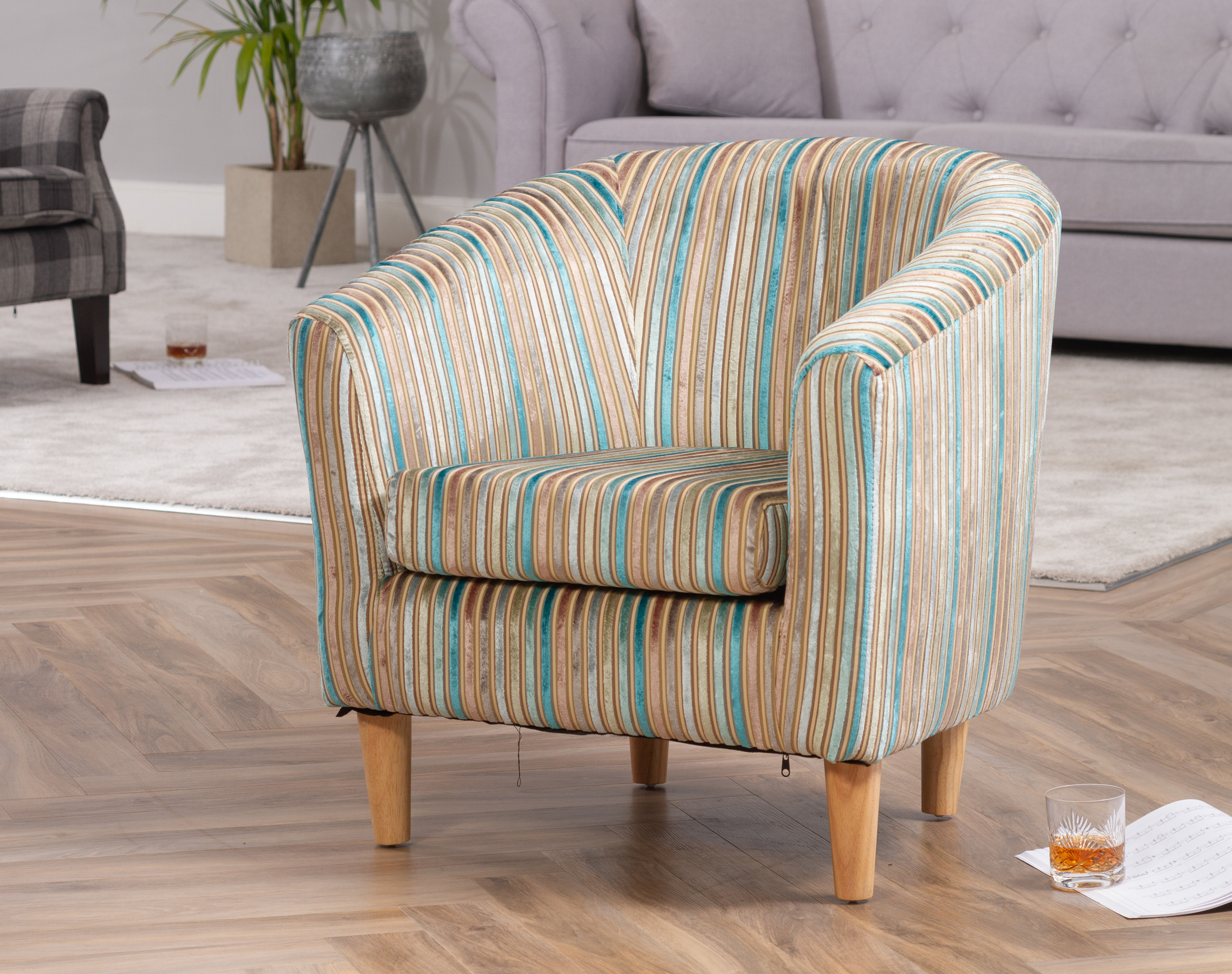 tub chair striped